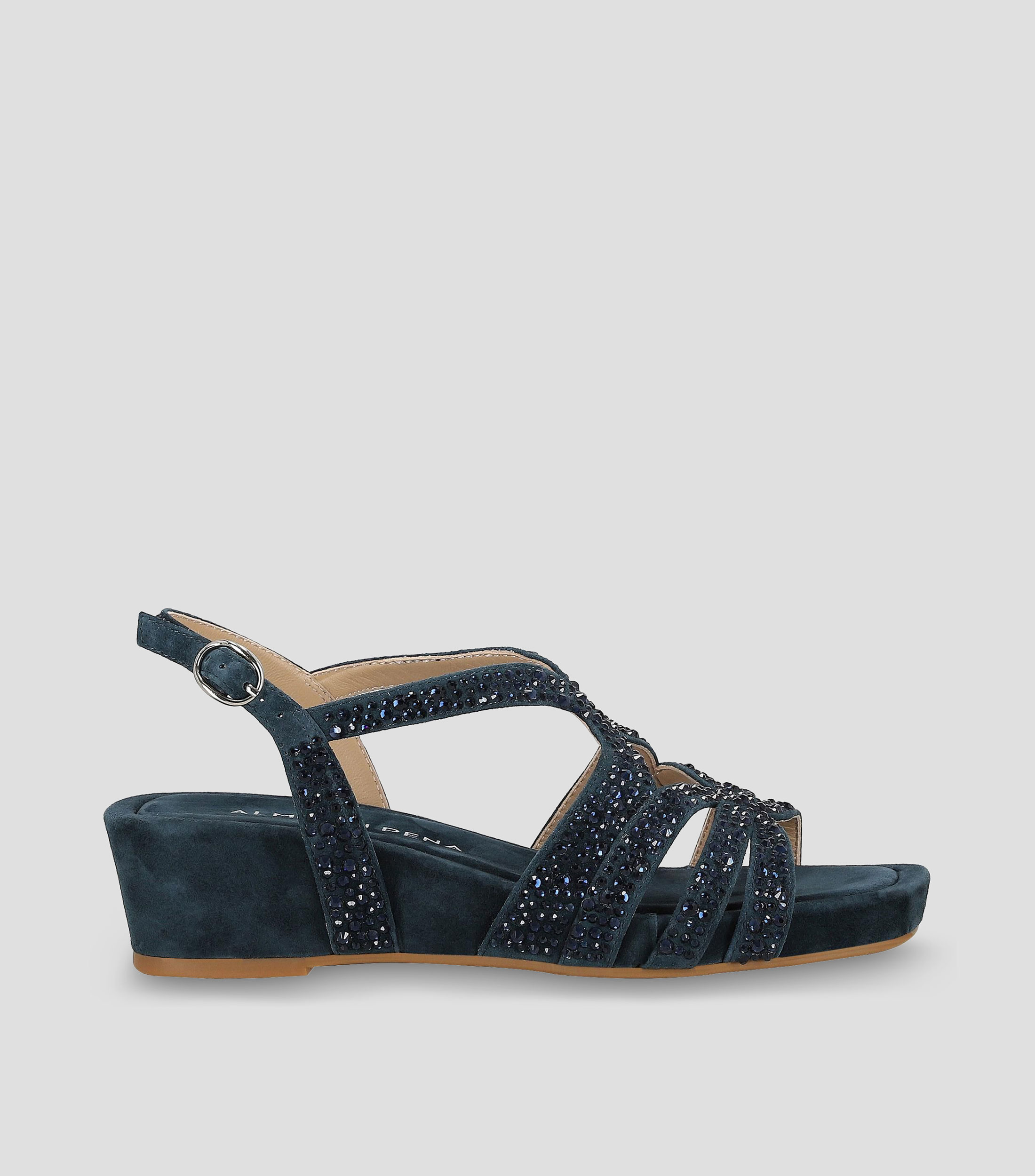 Sandalias tacón bajo cuña Mujer
